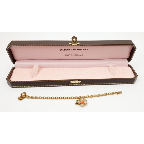 64 - A glass bead necklace signed Melody 2003 together with a Juicy Couture bracelet. UK shipping £14.