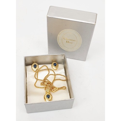 68 - A vintage boxed Christian Dior necklace and earring set. UK shipping £14.