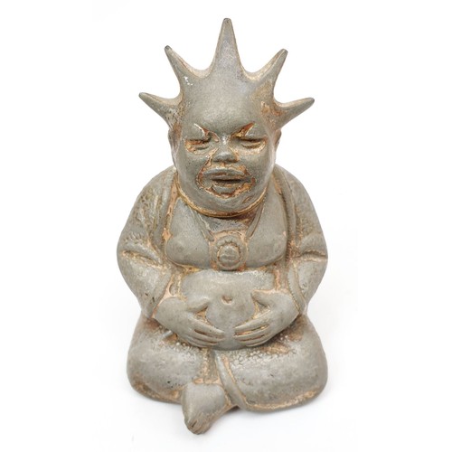 74 - A vintage Austrian spelter cigarette table lighter in the form of a Budai, height 4