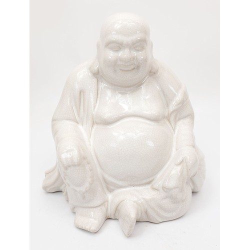 78 - A Republic Period Chinese ceramic Budai having crackle glaze, height 7.75