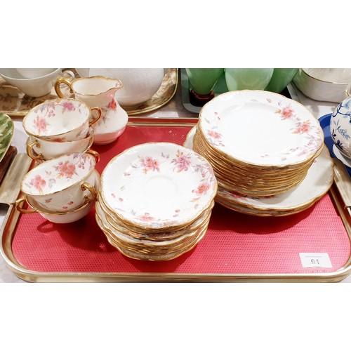 91 - Vintage Aynsley tea ware. No shipping. Arrange collection or your own packer and shipper, please. El... 