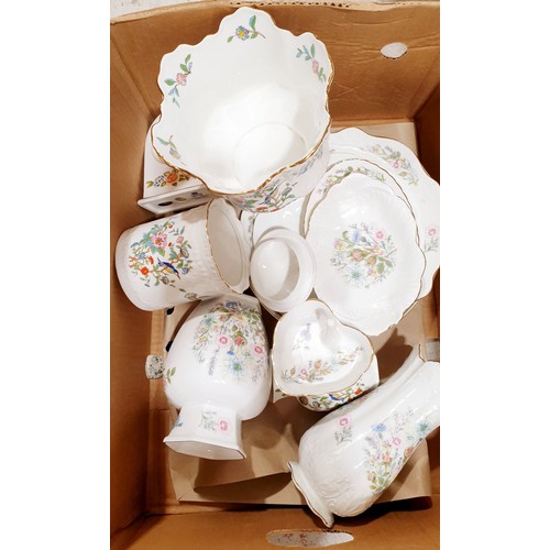 110 - A box of Aynsley ceramics. No shipping. Arrange collection or your own packer and shipper, please. E... 