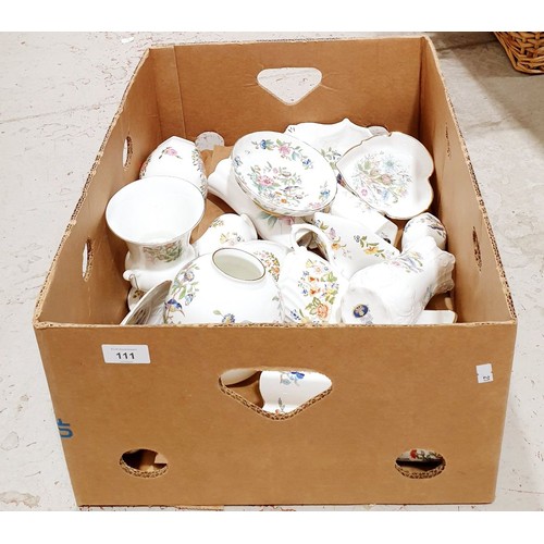 111 - A box of Aynsley ceramics. No shipping. Arrange collection or your own packer and shipper, please. E... 