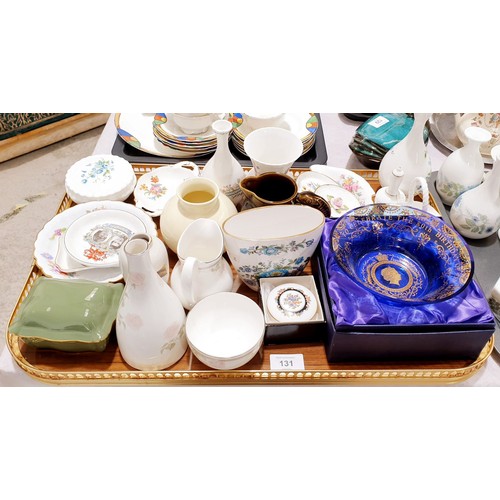 131 - A selection of ceramics including Royal Doulton, Poole and Coalport. No shipping. Arrange collection... 