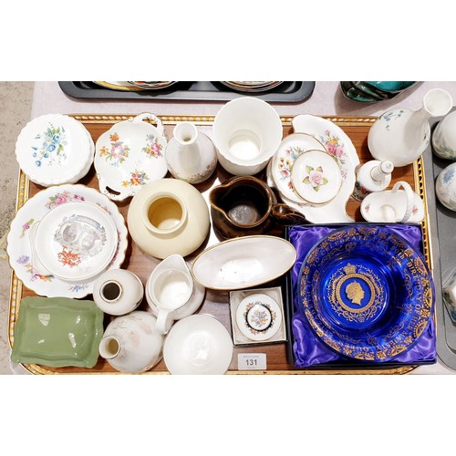 131 - A selection of ceramics including Royal Doulton, Poole and Coalport. No shipping. Arrange collection... 