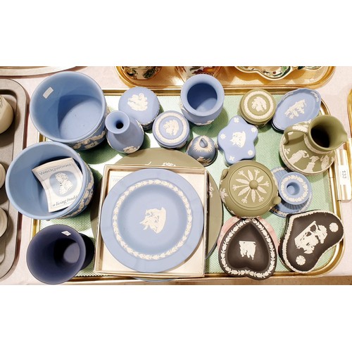 133 - A selection of Wedgewood Jasper ware in various colours. No shipping. Arrange collection or your own... 