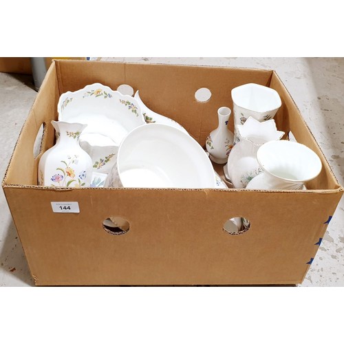 144 - A selection of Aynsley ceramics. No shipping. Arrange collection or your own packer and shipper, ple... 