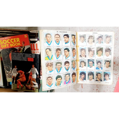 179 - A Mexico 70 football sticker album which is complete, a Panini football 78 sticker album and three f... 