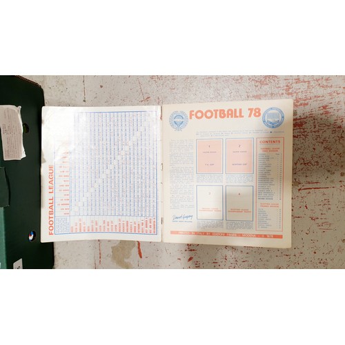 179 - A Mexico 70 football sticker album which is complete, a Panini football 78 sticker album and three f... 