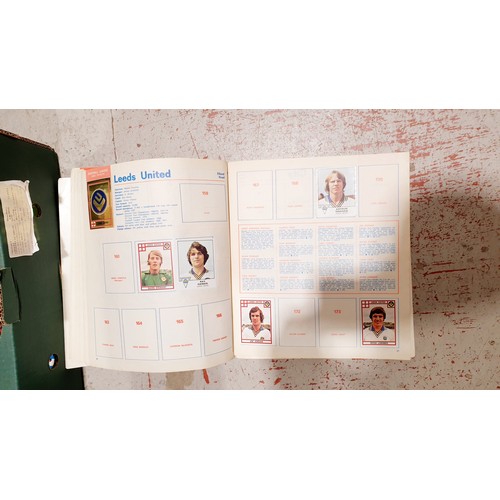 179 - A Mexico 70 football sticker album which is complete, a Panini football 78 sticker album and three f... 