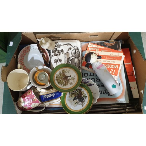 185 - Two boxes of glass, china and assorted. No shipping. Arrange collection or your own packer and shipp... 