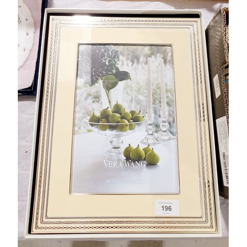 196 - Vera Wang for Wedgewood, a boxed photo frame for picture size 8