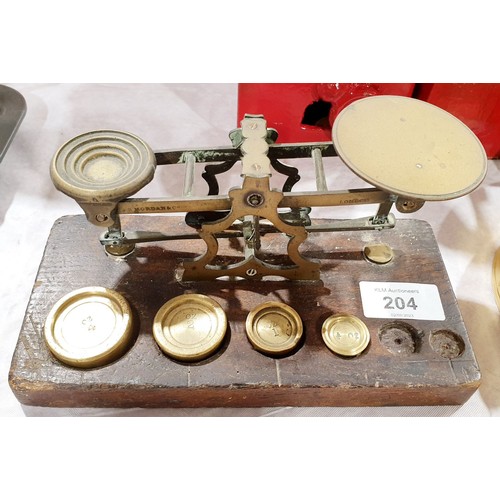 204 - A set of antique Samson Mordan postal scales, length 8