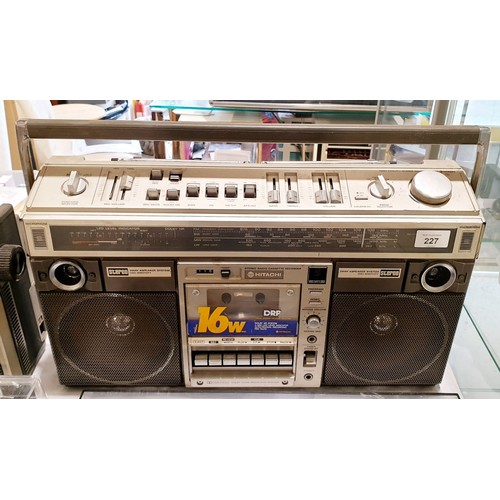 227 - A vintage Hitachi TRK-8190E boom box. No shipping. Arrange collection or your own packer and shipper... 