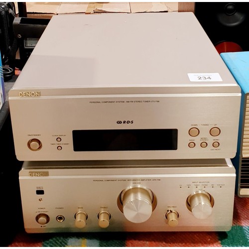 234 - A Denon UPA-F88 amplifier together with a UTU-F88 tuner. No shipping. Arrange collection or your own... 