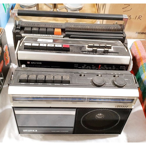 238 - A vintage Waltham radio cassette player and two others. No shipping. Arrange collection or your own ... 