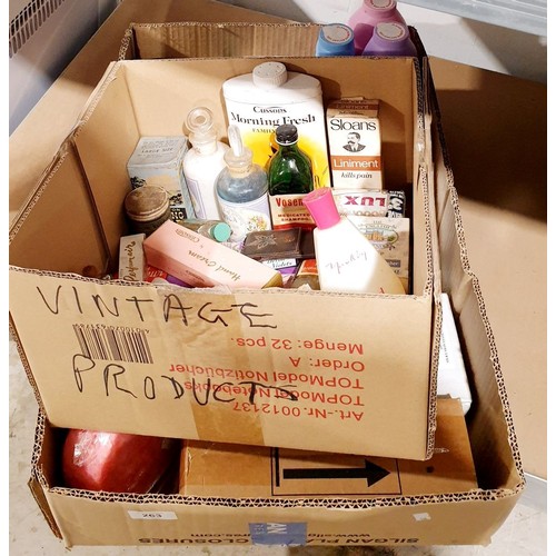 263 - Vintage and later cosmetics. No shipping. Arrange collection or your own packer and shipper, please.... 