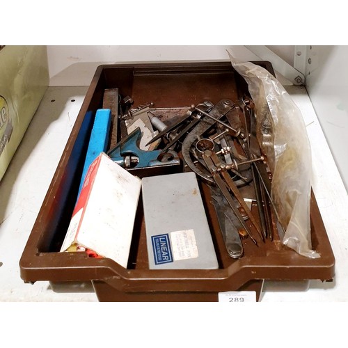 289 - A box of tools. No shipping. Arrange collection or your own packer and shipper, please. Electrics ar... 