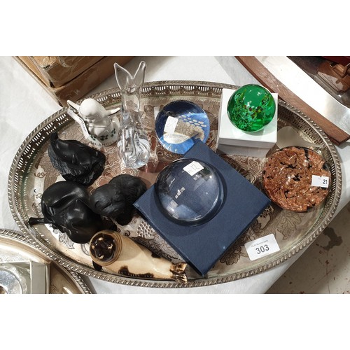 303 - Paper weights and assorted. No shipping. Arrange collection or your own packer and shipper, please. ... 