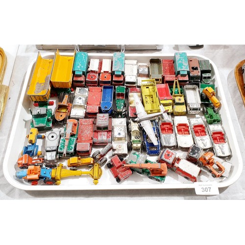 307 - A selection of toy cars. UK shipping £14.