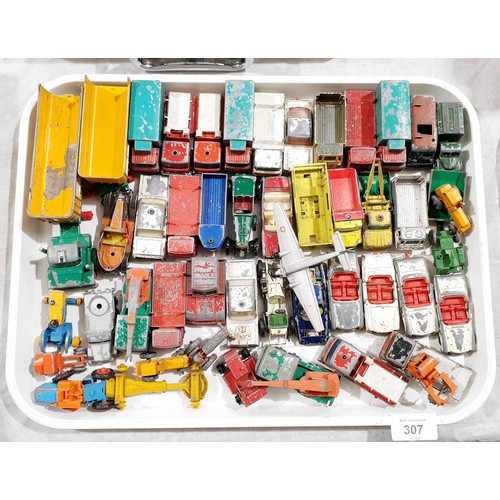 307 - A selection of toy cars. UK shipping £14.