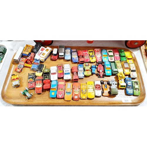 308 - A selection of toy cars. UK shipping £14.