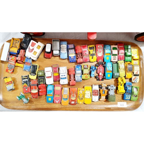 308 - A selection of toy cars. UK shipping £14.