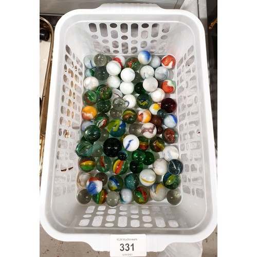 331 - A selection of marbles. UK shipping £14.