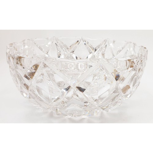 344 - A Stuart cut crystal fruit bowl, diameter 9.25