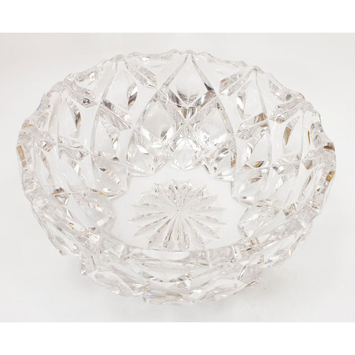 344 - A Stuart cut crystal fruit bowl, diameter 9.25