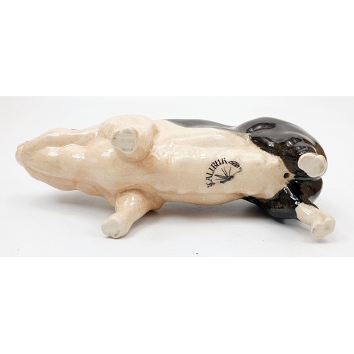 351 - An Excalibur ceramic model of a pig, length 6.5