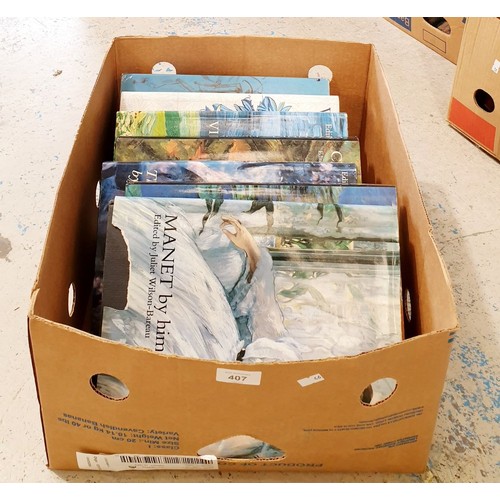 407 - A box of art books. No shipping. Arrange collection or your own packer and shipper, please. Electric... 