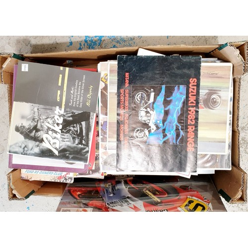 408 - A selection of motorbike books and ephemera. No shipping. Arrange collection or your own packer and ... 