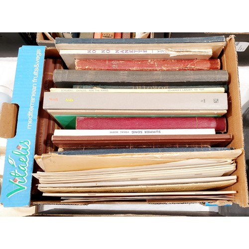 437 - Two boxes of music books and scores. No shipping. Arrange collection or your own packer and shipper,... 