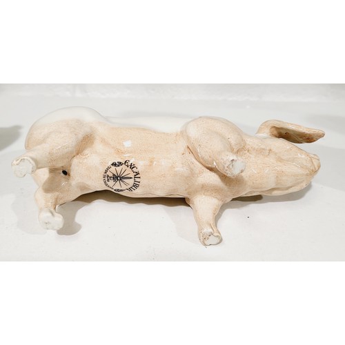 352 - An Excalibur ceramic model of a pig, length 6.5