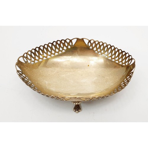 86 - A hallmarked silver bonbon dish, width 4.25