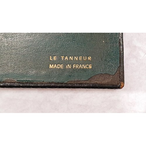 109 - A vintage French desk calendar and pen stand by Le Tanneur, width 7.252. UK shipping £14.