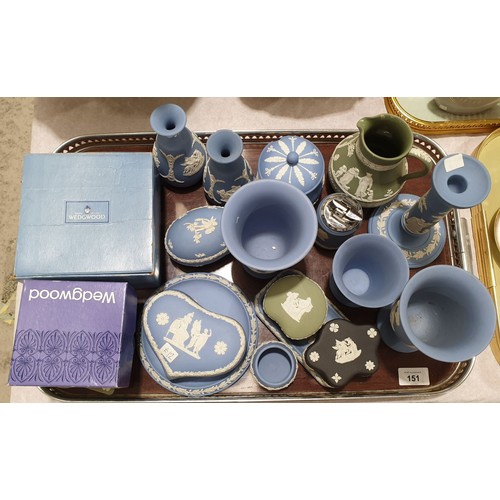 151 - A selection of Wedgewood Jasperware. No shipping. Arrange collection or your own packer and shipper,... 