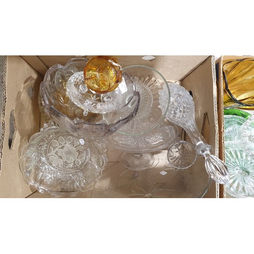 161 - Two boxes of cut and other glassware. No shipping. Arrange collection or your own packer and shipper... 