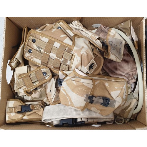 168 - Two boxes of military clothing. UK shipping £14.