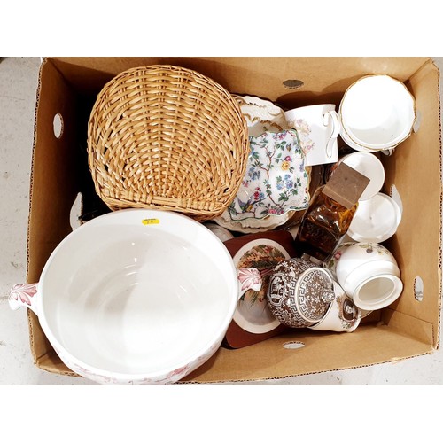 194 - A box of ceramics. No shipping. Arrange collection or your own packer and shipper, please. Electrica... 