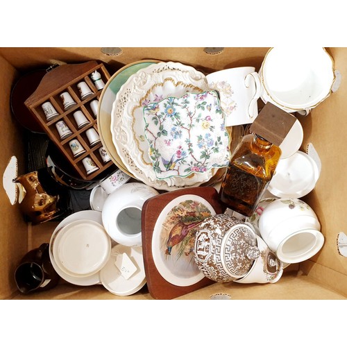 194 - A box of ceramics. No shipping. Arrange collection or your own packer and shipper, please. Electrica... 