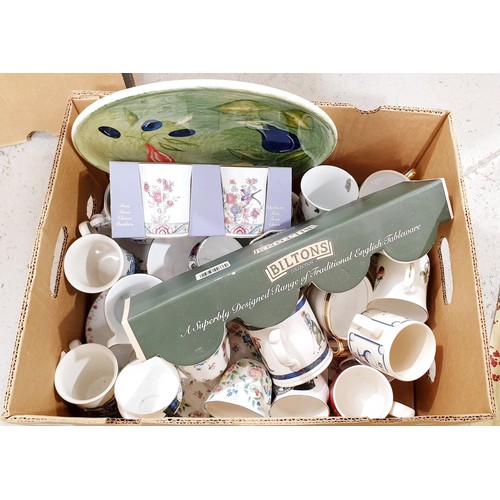 198 - Two boxes of ceramics including Mason's. No shipping. Arrange collection or your own packer and ship... 