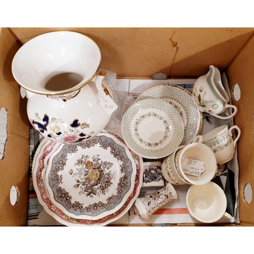 198 - Two boxes of ceramics including Mason's. No shipping. Arrange collection or your own packer and ship... 