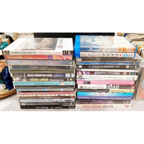 220 - A selection of music DVDs and Blu-rays. UK shipping £14.