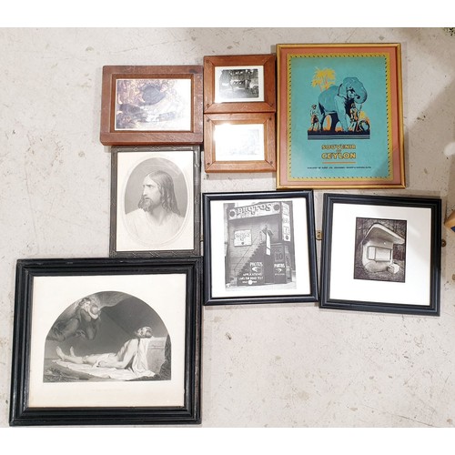 226 - A selection of framed photographs of Ceylon and India. No shipping. Arrange collection or your own p... 