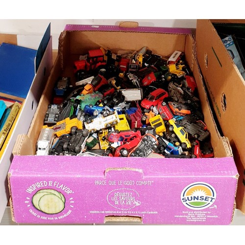 251A - A box of toy vehicles. UK shipping £14.