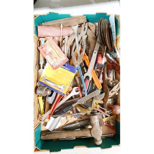 267 - A box of tools. No shipping. Arrange collection or your own packer and shipper, please. Electricals ... 