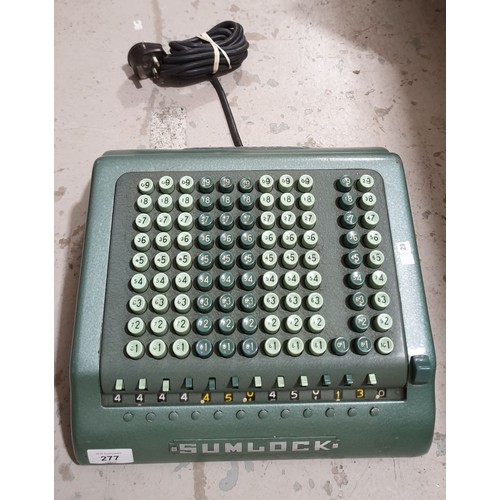 277 - A vintage Sumlock calculator. No shipping. Arrange collection or your own packer and shipper, please... 