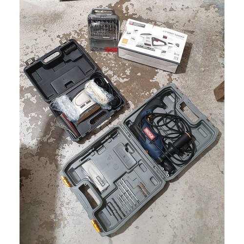 280 - Two power sanders, a drill and drill bits. No shipping. Arrange collection or your own packer and sh... 